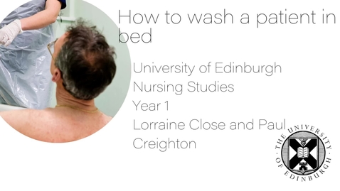 Thumbnail for How to wash a patient in bed