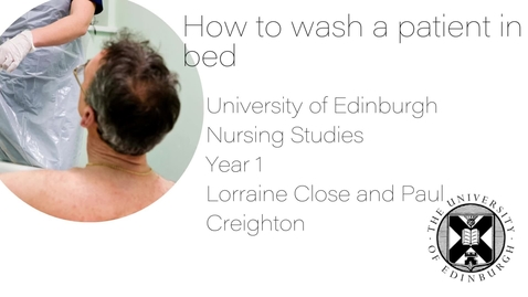 Thumbnail for entry How to wash a patient in bed