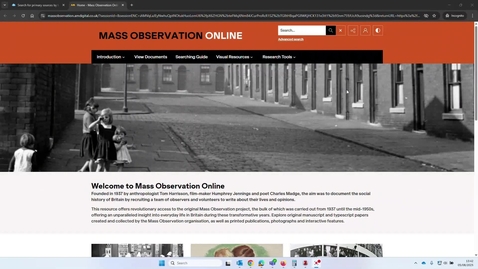 Thumbnail for Mass Observation Online