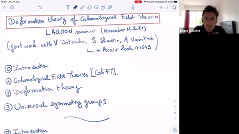 Thumbnail for LAGOON: Bruno Vallette (Université Sorbonne Paris Nord, France)