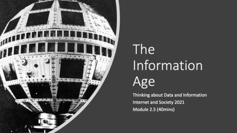 Thumbnail for entry 2.5 The Information Age- Data and Information