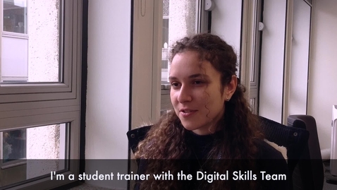 Thumbnail for entry Tina Maria Abu-Hanna, Student Trainer Digital Skills Video