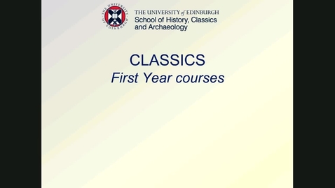 Thumbnail for entry HCA - Classics option courses 2020