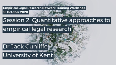 Thumbnail for ELRN 2020 Session 2 - Dr Jack Cunliffe