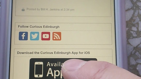 Thumbnail for entry How to download the Curious Edinburgh iOS app to your device