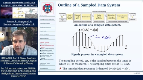 Thumbnail for entry Topic 42: Introduction to Nyquist Sampling Theory (SNADA, Chapter 8)