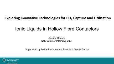 Thumbnail for Adeline Hannon - Exploring Innovative Technologies for CO2 Capture and Utilisation