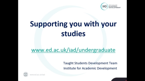 Thumbnail for Supporting you with your studies (UG)