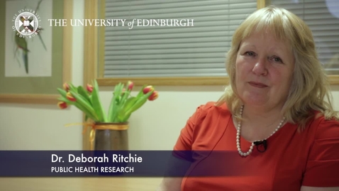 Thumbnail for entry Deborah Richie -Public Health Research - Research In A Nutshell- School of Health in Social Science-06/03/2013