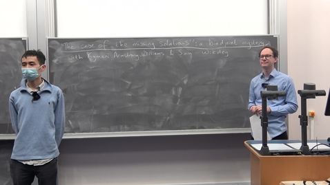 Thumbnail for Amplitudes Seminar: Chris White 'The case of the missing solutions: a biadjoint mystery'