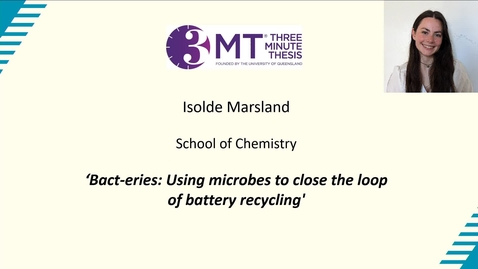 Thumbnail for 3MT Final 2024 - Isolde Marsland