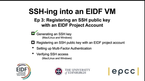 Thumbnail for SSH-ing into an EIDF VM: Episode 3