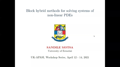 Thumbnail for UK-APASI in Mathematical Sciences: Sandile Motsa
