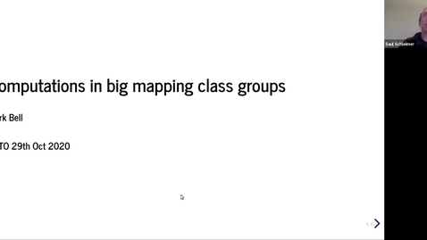 Thumbnail for Computations in big mapping class groups - Mark Bell