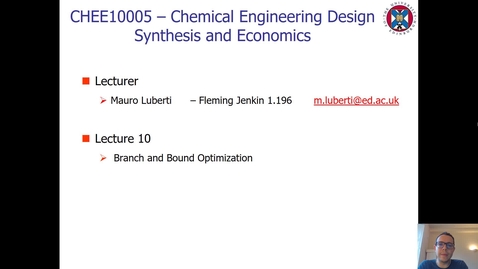 Thumbnail for Lecture 10 - Branch and Bound Optimisation