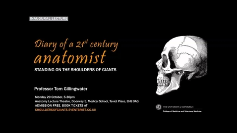 Thumbnail for Prof Gillingwater Inaugural Lecture Oct 2018