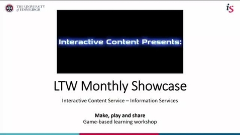 Thumbnail for entry LTW Monthly Showcase - 31st May 2018