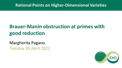 Thumbnail for Brauer-Manin Obstruction at Primes with Good Reduction - Margherita Pagano