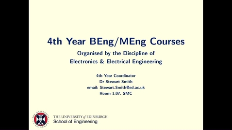 Thumbnail for Welcome Back Electrical- 4th and 5th Years