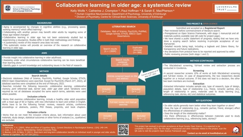 Thumbnail for entry Collaborative learning of new information in older age: a  systematic review - Kelly Wolfe