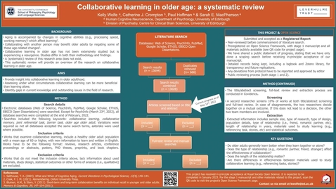 Thumbnail for Collaborative learning of new information in older age: a  systematic review - Kelly Wolfe