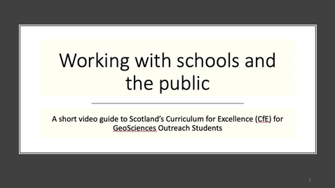 Thumbnail for entry Mini Guide to Scotland's Curriculum for Excellence (CfE)