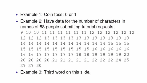 Thumbnail for entry Discrete Distributions