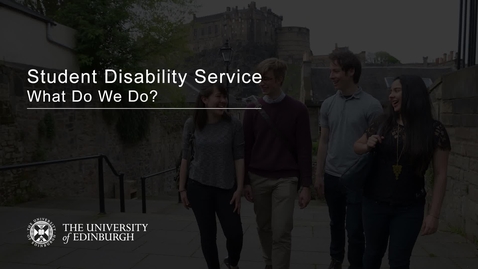 Thumbnail for entry Student Disability Service - What Do We Do