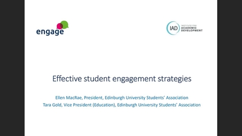 Thumbnail for entry engage - effective student engagement strategies 20/04/22