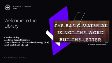 Thumbnail for Introduction to the Library - HCA (online and distance learners)