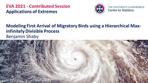 Thumbnail for Applications of Extremes : Benjamin Shaby