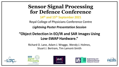 Thumbnail for entry Object Detection in EO/IR and SAR Images Using Low-SWAP Hardware - Richard Lane