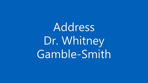 Thumbnail for entry Reformation 175 - Address - Whitney Gamble-Smith [Audio only]