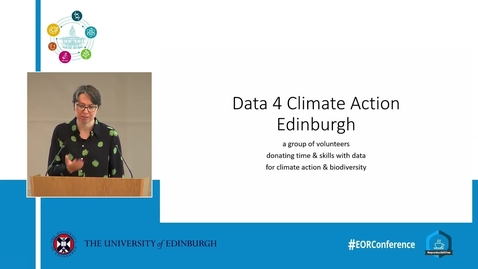 Thumbnail for entry Data 4 Climate Action Edinburgh, (Lightning talk) - Pauline Ward