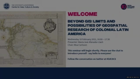 Thumbnail for entry Beyond GIS: Limits and Possibilities of Geospatial Research of Colonial Latin America