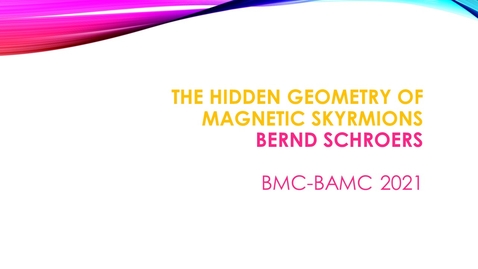 Thumbnail for entry BMC BAMC 2021 Bernd Schroers