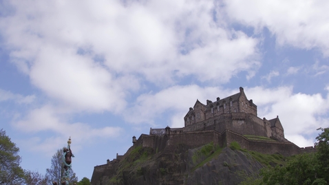 Thumbnail for Edinburgh Castle and Ross Fountain view tilt down