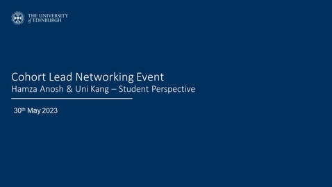 Thumbnail for entry CSE Cohort Lead Networking Event - 09 Student Volunteers and Wrap-up