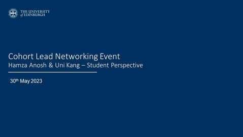 Thumbnail for CSE Cohort Lead Networking Event - 09 Student Volunteers and Wrap-up