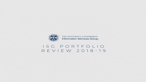 Thumbnail for Project Services ISG Team Annual Review 2018/19