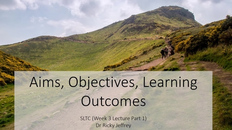 Thumbnail for entry SLTC Week 3 Lecture Video.mp4