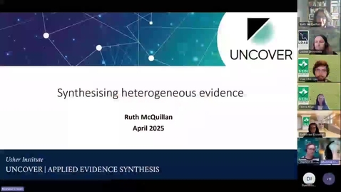 Thumbnail for UNCOVER webinar: Making sense of very heterogenous reports and data in evidence synthesis