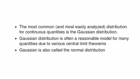 Thumbnail for entry The Gaussian Distribution