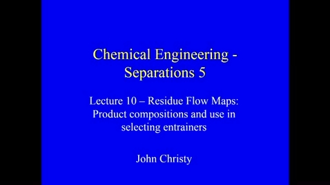 Thumbnail for Distillation Lecture 10 - Sketching Diagrams and distillation trajectories