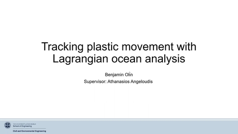 Thumbnail for Benjamin Olin - Tracking plastic movement with Lagrangian ocean analysis
