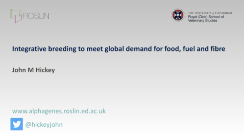 Thumbnail for Inaugural Lecture - Prof John Hickey