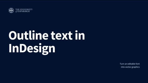 Thumbnail for Outlining text