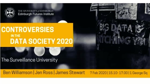 Thumbnail for The automatic university: new code/spaces of higher education - Dr Ben Williamson