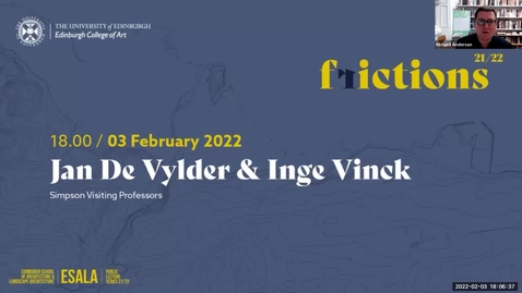 Thumbnail for entry Jan De Vylder &amp; Inge Vinck: ESALA Public Lecture