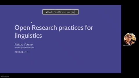 Thumbnail for Open Research practices for linguistics
